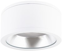 Pragmalux LED opbouw downlight Relio IP65 facet reflector wit 28-32W 2520-3200lm 2700K-3000K-4000K 3-CCT CRI>90 UGR<19 60D Ø214x119mm