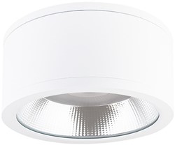 Pragmalux LED opbouw downlight Relio IP65 facet reflector wit 28-32W 2520-3200lm 2700K-3000K-4000K 3-CCT CRI>90 UGR<19 60D Ø214x119mm