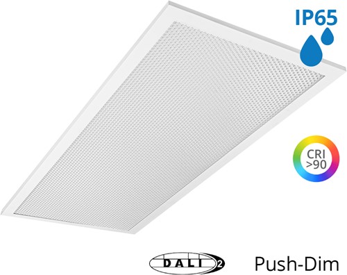 Pragmalux LED Paneel 30x60cm Sigma G2 IP65 CRI>90 20W 5000K-6500K 2-CCT 2550--2600lm UGR<19 +TCI DALI Driver (2x14W/2X18W)