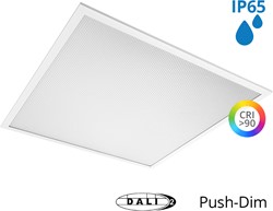 Pragmalux LED Paneel 60x60cm Sigma G2 IP65 CRI>90 37W 3000K-4000K 2-CCT 4950-5000lm UGR<19 +TCI DALI Driver (4x14W/4x18W)
