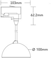 Lucid LED Module Track adapter pendel CTA dimbaar 6/9W 2.000/3.000K zwart-2
