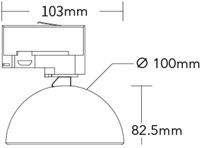 Lucid LED Module Track adapter spot CTA dimbaar 6/9W 2.000/3.000K zwart-3