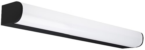 Pragmalux LED Spiegelarmatuur Softshine IP44 IK06 600mm 12W 1500-1650lm 2700K-3000K-4000K 3-CCT zwart RAL9005