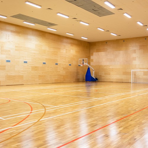 Pragmalux LED Balvast Sporthalarmatuur Sparta UGR IK10 60-150W 3CCT 3000-4000-6000K 9500-25000lm wit RAL9003-3