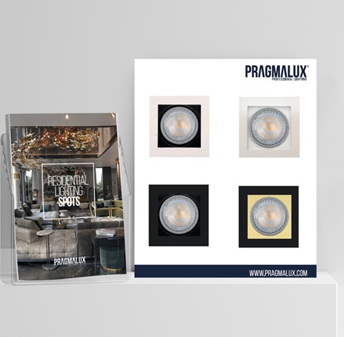 Pragmalux Spotbord 4x 72mm Vierkant