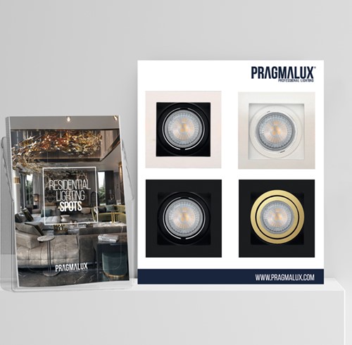 Pragmalux Spotbord 4x 82mm Vierkant