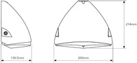 Pragmalux LED Gevelarmatuur Squalo mini IP65 IK10 7-12W 900-1650lm 2CCT 3000K-4000K Symmetrisch Zwart RAL9005 DALI2-5