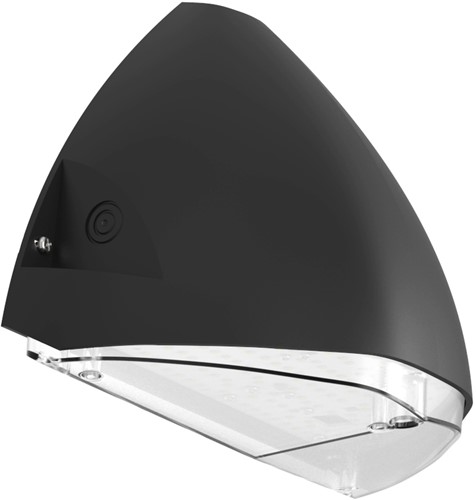 Pragmalux LED Gevelarmatuur Squalo mini IP65 IK10 7-12W 900-1650lm 2CCT 3000K-4000K Symmetrisch Zwart RAL9005 DALI2-2