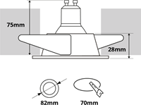 Pragmalux Inbouwspot met bladveren Nero Rond zwart RAL9004 - Incl. GU10 Fitting-2