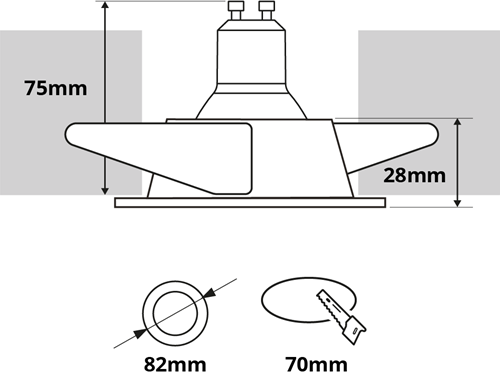 Pragmalux Inbouwspot met bladveren Nero Rond wit RAL9003 - Incl. GU10 Fitting-2
