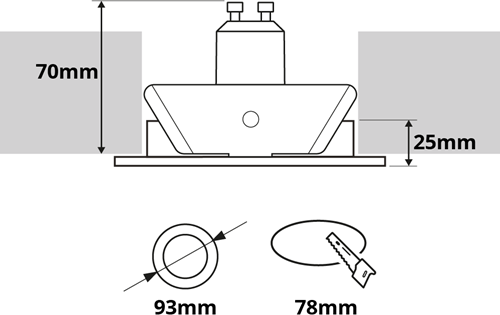 Pragmalux Inbouwspot met bladveren Ados Rond Bronze RAL8000 - Incl. GU10 Fitting-1