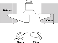 Pragmalux Inbouwspot met bladveren Apollo Rond Verdiept zwart RAL9004 - Incl. GU10 Fitting-2