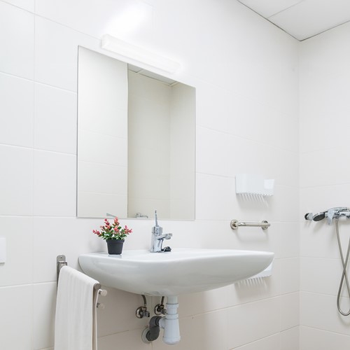 Pragmalux LED Spiegelarmatuur Aqualis rond IP44 IK08 855mm 12W 1400-1650lm 2700K-3000K-4000K 3-CCT wit RAL9016-6