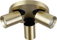 Pragmalux opbouwarmatuur Valento rond drievoudig kantelbaar Ø65 messing RAL1001 - incl. GU10 Fitting