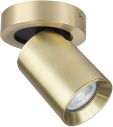 Pragmalux opbouwarmatuur Valento rond single kantelbaar Ø65 messing RAL1001 - incl. GU10 Fitting