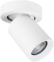 Pragmalux opbouwarmatuur Valento rond single kantelbaar Ø65 wit RAL9003 - incl. GU10 Fitting
