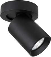 Pragmalux opbouwarmatuur Valento rond single kantelbaar Ø65 zwart RAL9004 - incl. GU10 Fitting