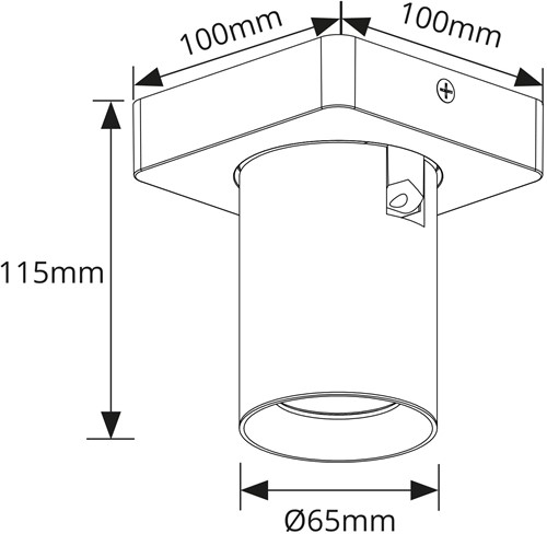 Pragmalux opbouwarmatuur Valento vierkant single kantelbaar Ø65 wit RAL9003 - incl. GU10 Fitting-1