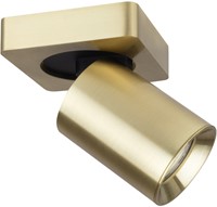 Pragmalux opbouwarmatuur Valento vierkant single kantelbaar Ø65 messing RAL1001 - incl. GU10 Fitting