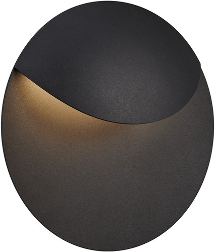 DLC Decoratieve Wandlamp Dario Zwart IP54 11W 130lm 3000K Niet Dimbaar