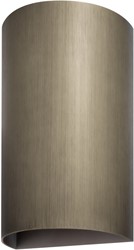 Pragmalux wandarmatuur Waldo Halfrond up/down bronze RAL7048 - incl. GU10 Fitting