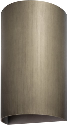 Pragmalux wandarmatuur Waldo Halfrond up/down bronze RAL7048 - incl. GU10 Fitting
