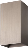 Pragmalux wandarmatuur Waldo Rechthoek up/down bronze RAL7048 - incl. GU10 Fitting