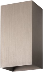 Pragmalux wandarmatuur Waldo Rechthoek up/down bronze RAL7048 - incl. GU10 Fitting