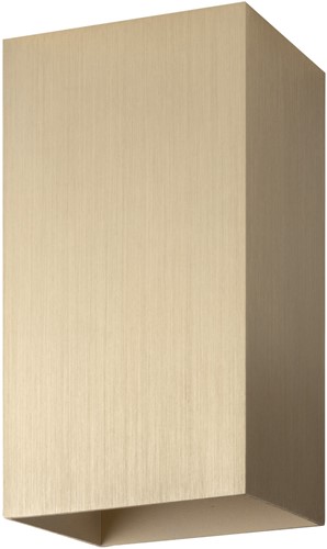 Pragmalux wandarmatuur Waldo Rechthoek up/down messing RAL1001 - incl. GU10 Fitting