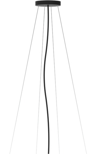 Pragmalux LED Opbouw-/pendelarmatuur Zalo 1200mm Pendelset Zwart